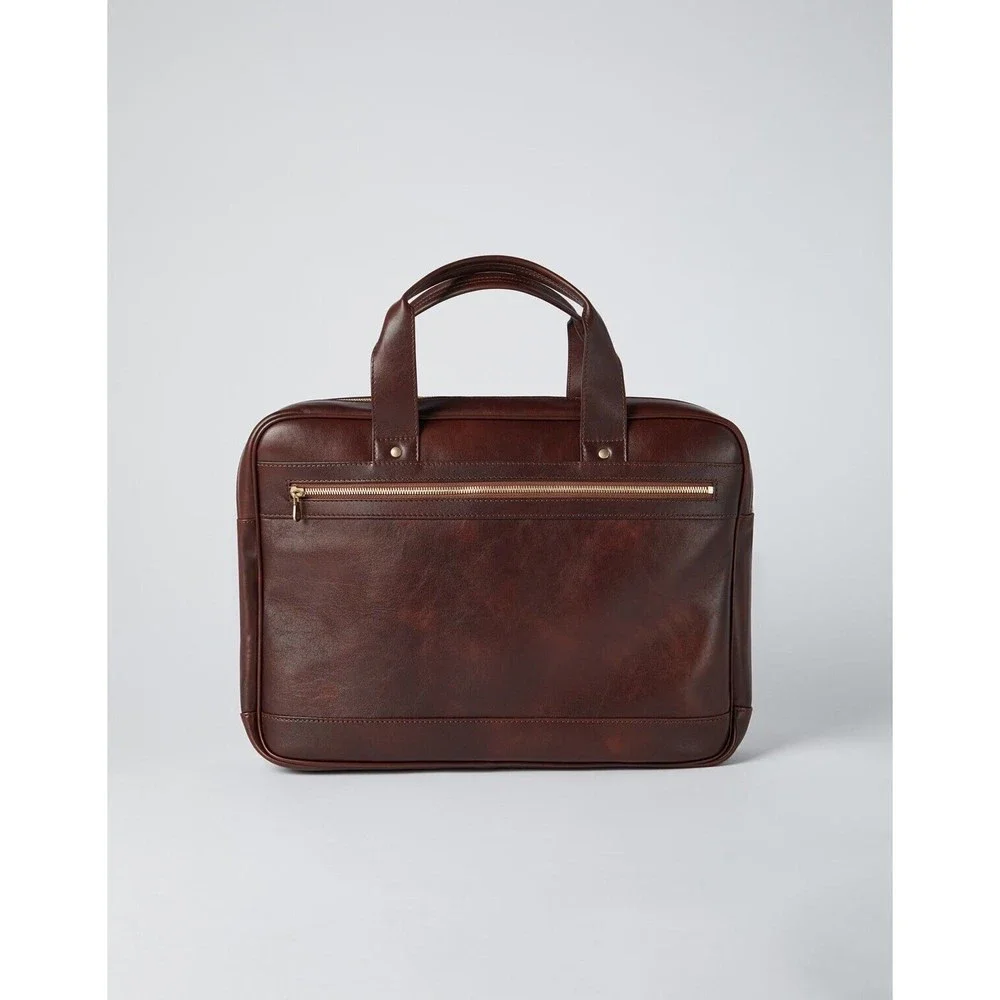 Brunello Cucinelli briefcase brown leather work bag Men's gift